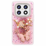 Luxury Glitter Butterfly Pearl Designer Back Cover Pink Edition