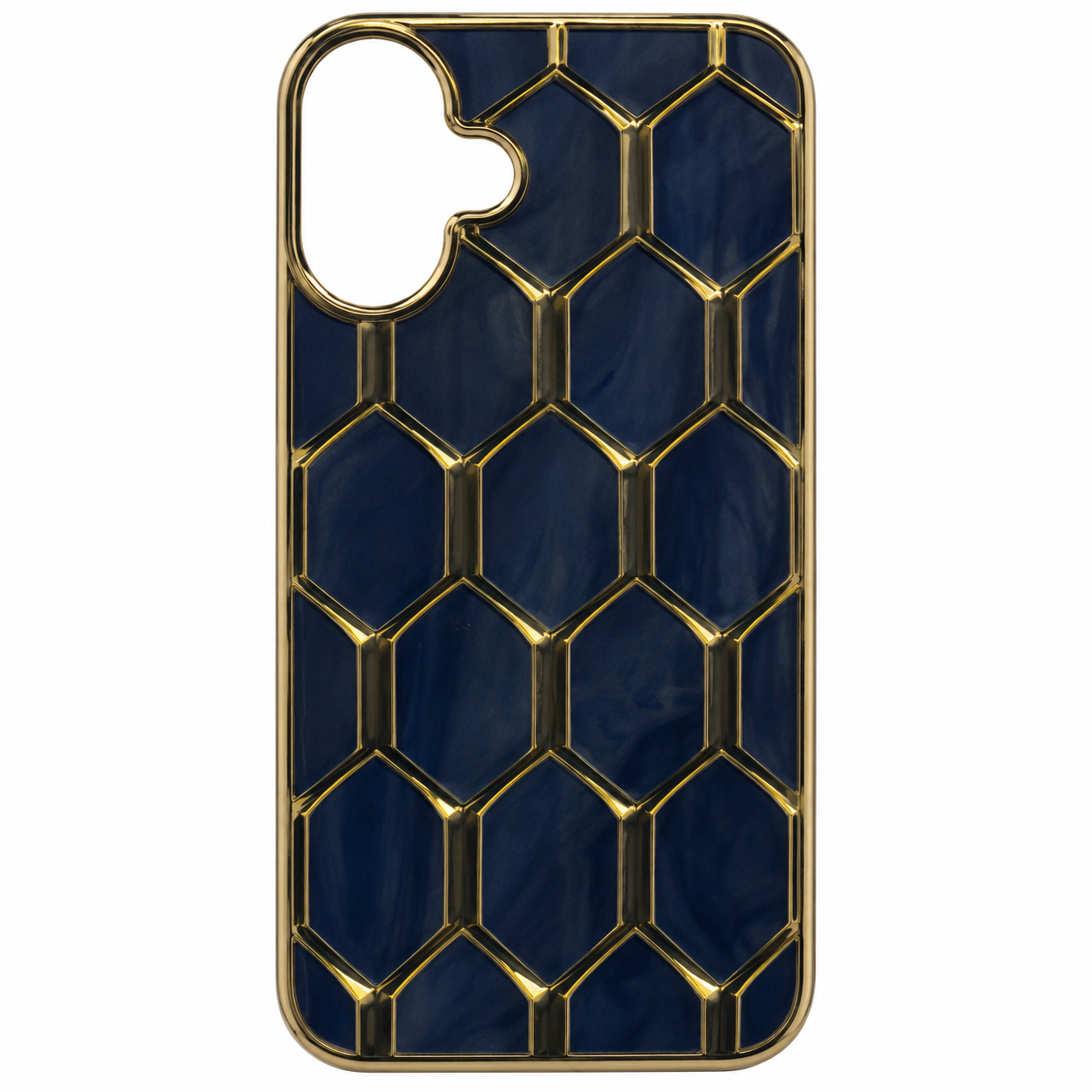 GSK0801301 Luxury Honeycomb Metallic Designer Back Cover Blue Edition - Image 1