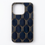Luxury Honeycomb Metallic Designer Back Cover Blue Edition - Image 2