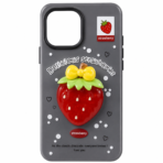 Fruit Designer Back Cover Strawberry Grey Theme
