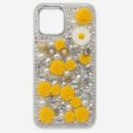 Floral Crystal Designer Back Cover Yellow Theme