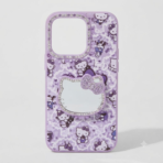Cute Kitty Mirror Stand Designer Back Cover Mint Blue Theme - Image 4