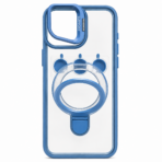 MagSafe Ring Holder Designer Back Cover Blue Clear - Image 3