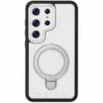 MagSafe Ring Designer Back Cover Black Clear