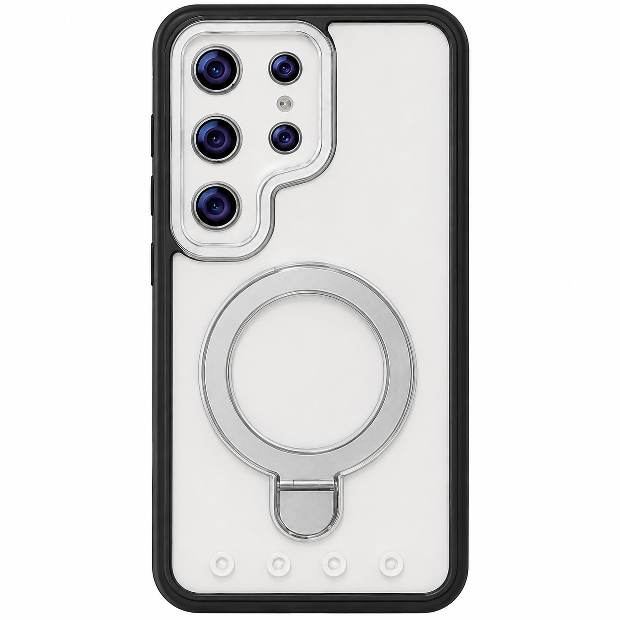 GSK0803601 MagSafe Ring Designer Back Cover Black Clear - Image 1