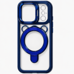 MagSafe Armor Ring Designer Back Cover Blue Clear