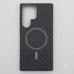 Magnetic Textured Back Case Black Edition