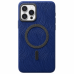 Magnetic Textured Back Case Blue Edition