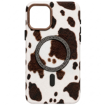 Magnetic Cow Texture Back Case Brown Edition
