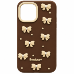 Cute Bowknot Silicone Case Brown Edition