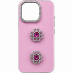 Luxury Rhinestone Floral Designer Case Pink Jewel Edition