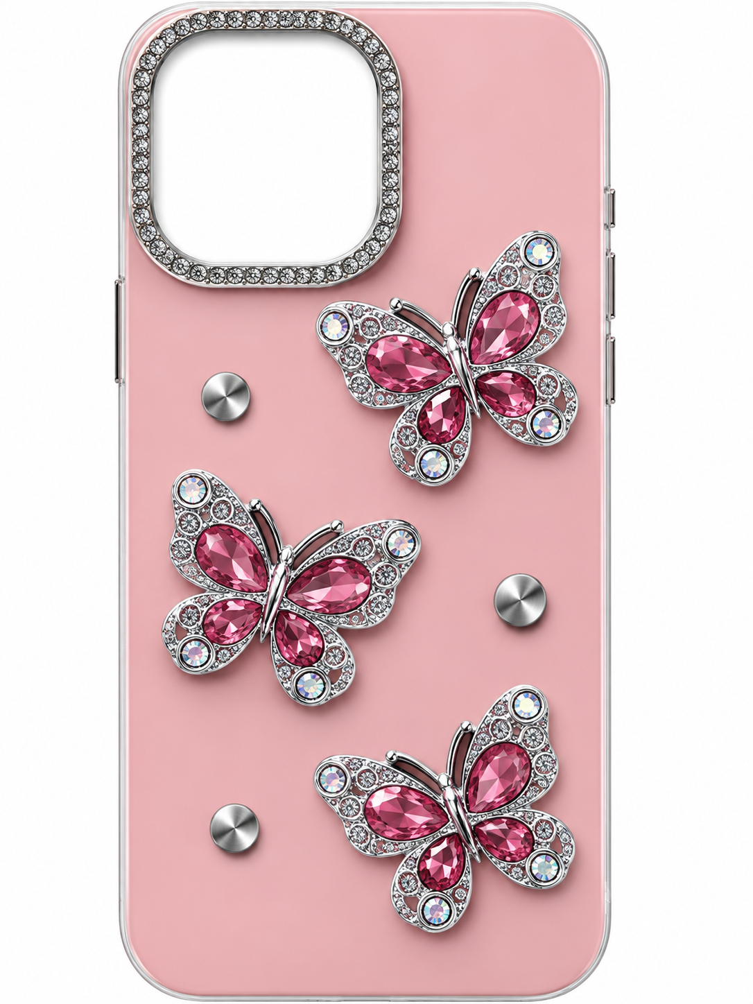 GSK0806201 Luxury Rhinestone Butterfly Case Pink Edition - Image 1